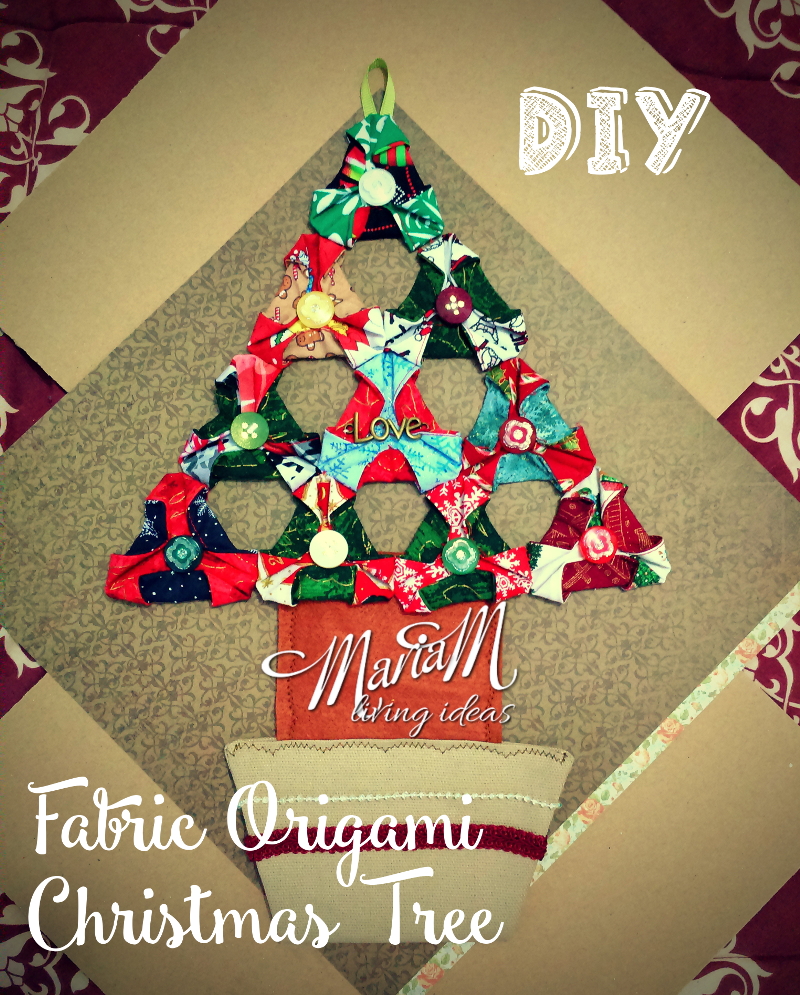 Fabric origami christmas tree
