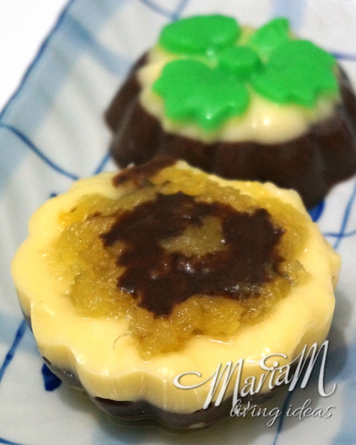 orange chocolate pudding with pineapple filling3